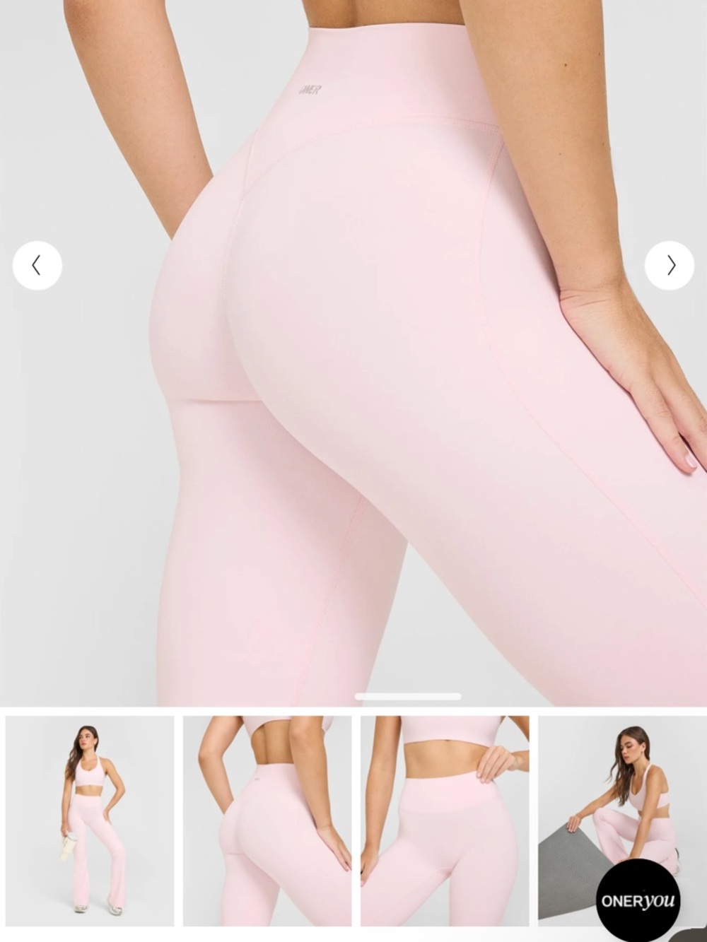Oner Active High-Waist Seamless Pink Leggings